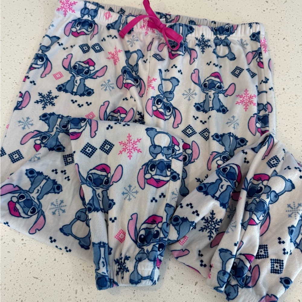 Disney Lilo and Stitch Women's Christmas Pajama Pants Medium Microfiber Soft